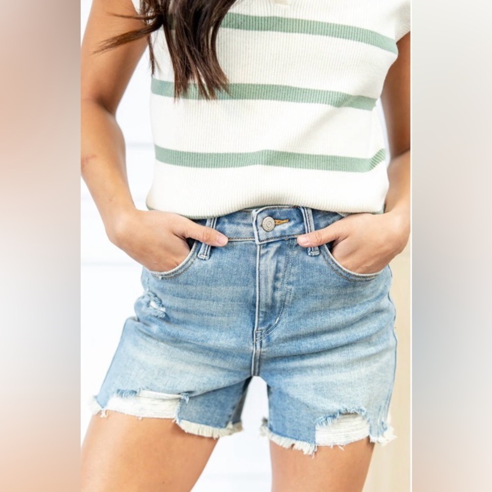 Judy Blue Denim Distressed Shorts